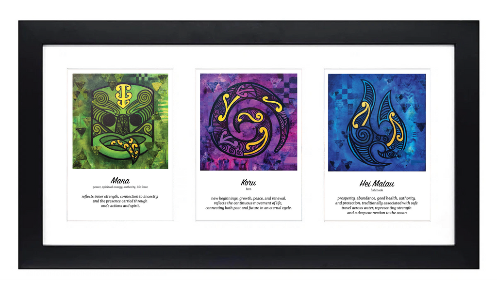 Mana, Koru & Hei Matau 3-Pack Print Set