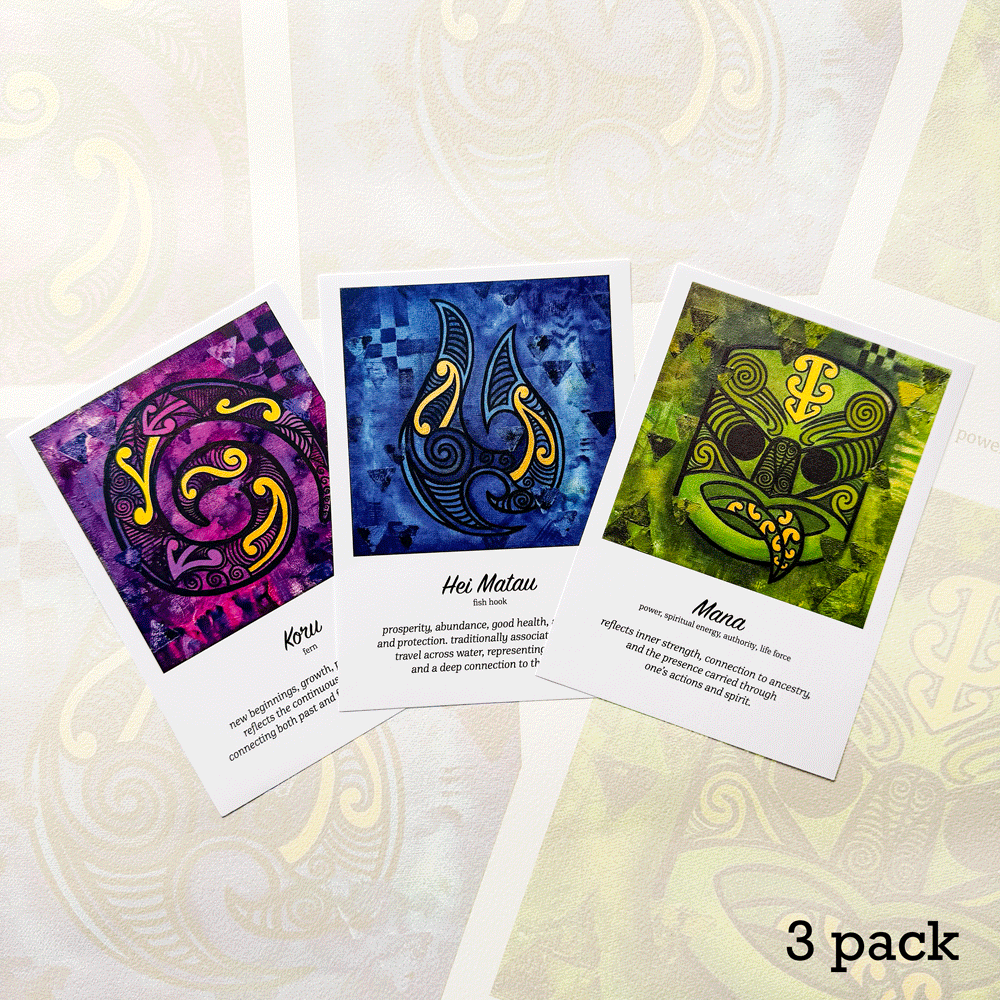 Mana, Koru & Hei Matau 3-Pack Print Set