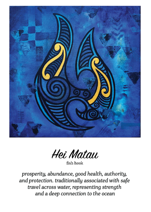 'Hei Matau' Art & Definition Print