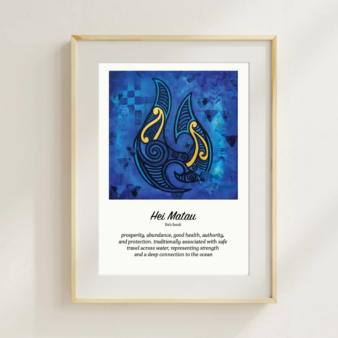 'Hei Matau' Art & Definition Print
