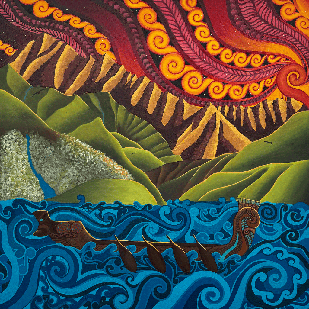 'Te Waka o te Hekenga' (New Version) Fine Art Print