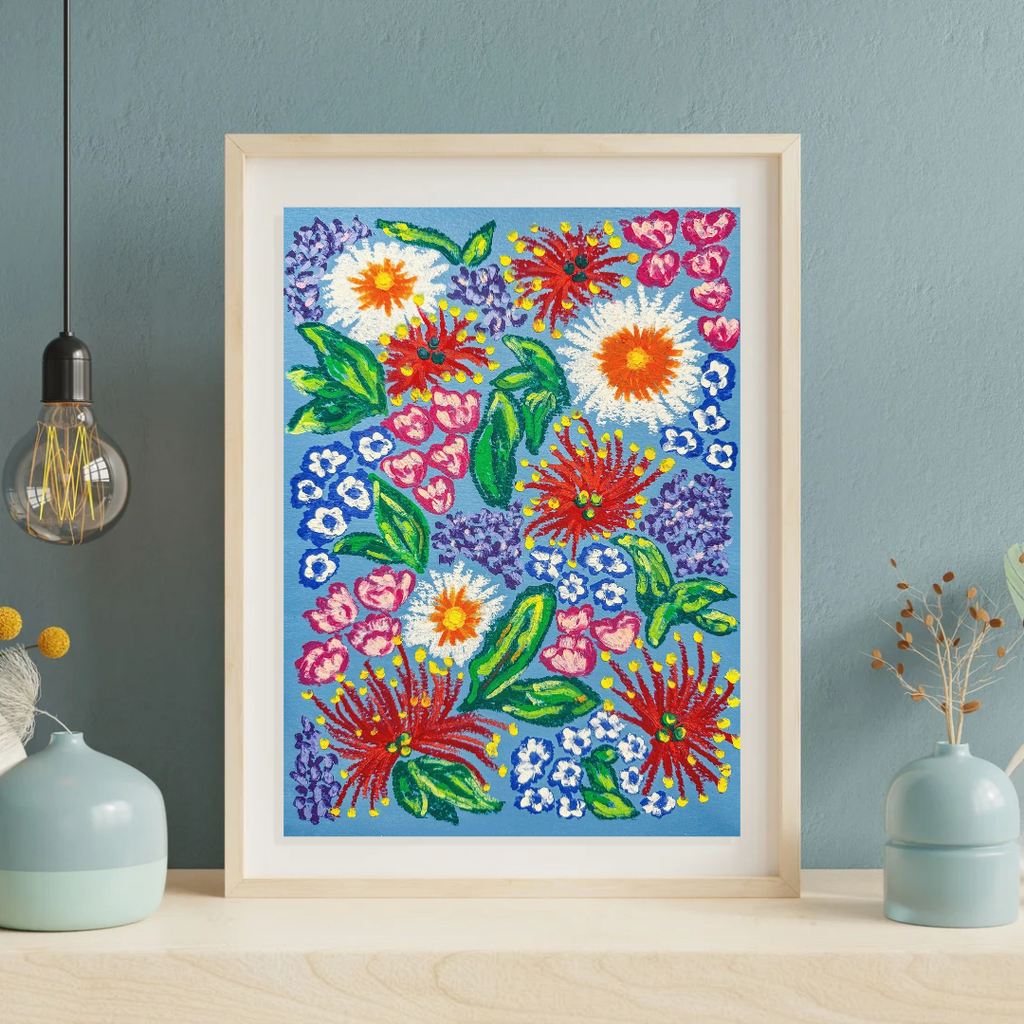 'Pohutukawa Kiwiana' Fine Art Print